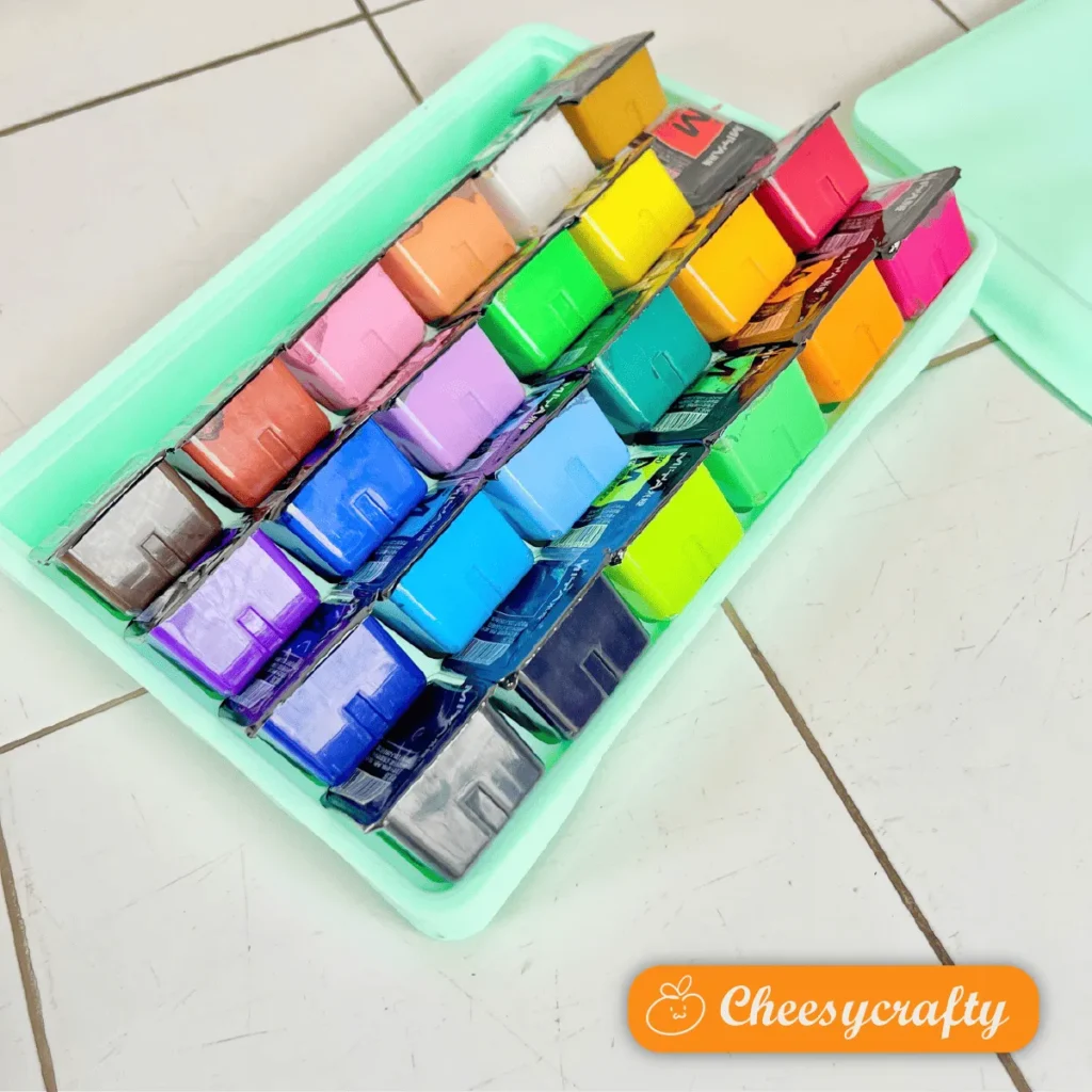 màu bột Himi 24 màu - Xanh mint