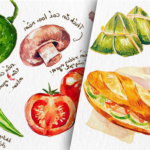 Màu nước ẩm thực