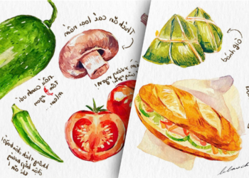 Màu nước ẩm thực