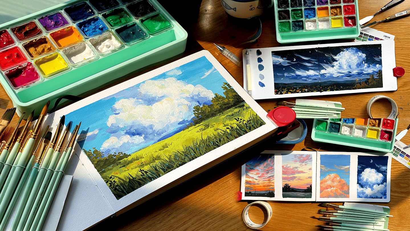 cover khóa học màu gouache 01