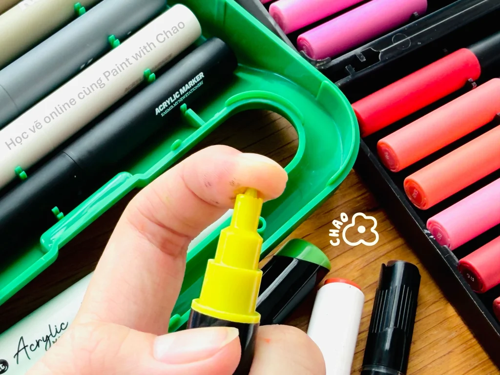 cách dùng acrylic marker