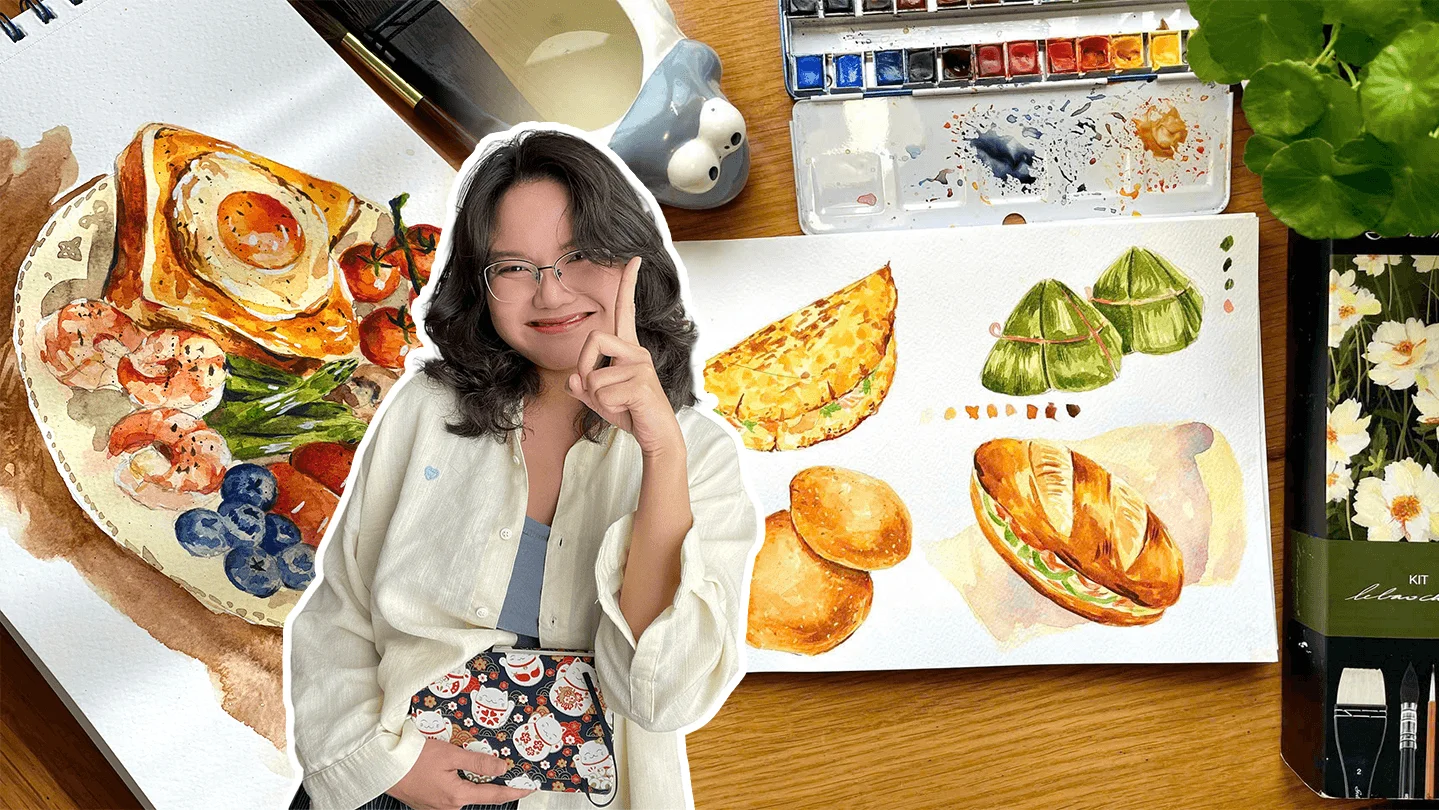 Khóa học màu nước vẽ đồ ăn